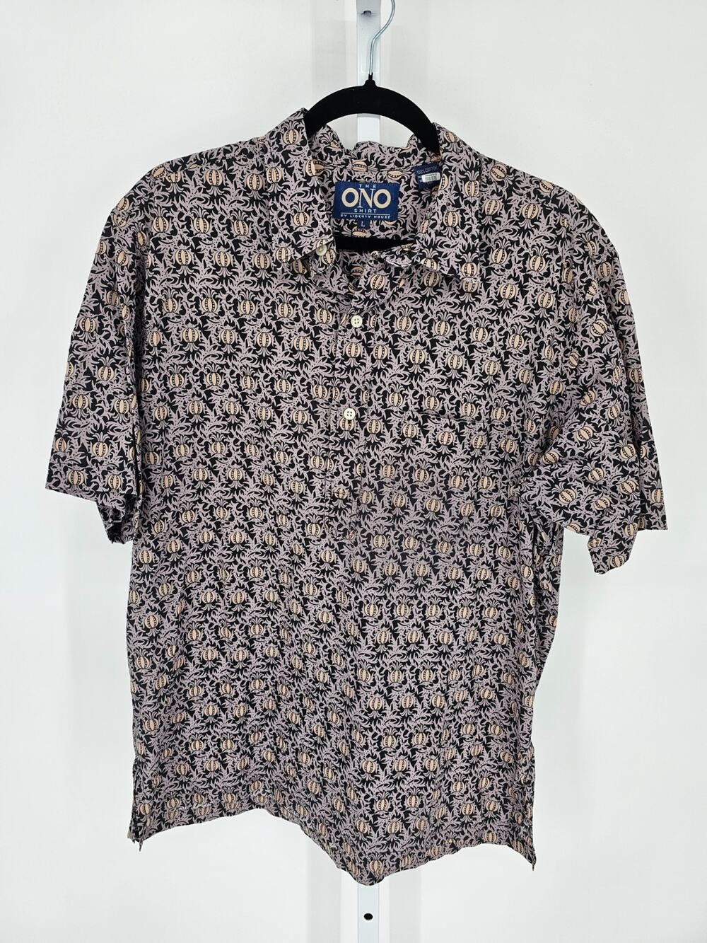 Vtg ONO For Liberty House Mens Sz L Short Sleeve Button Up Hawaiian Shirt
